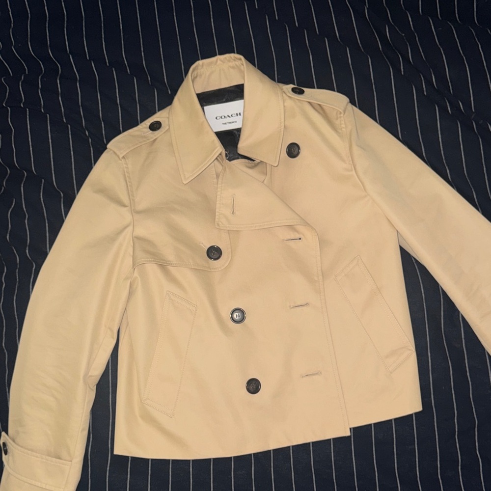 Coach Beige Double-Breasted Jacket